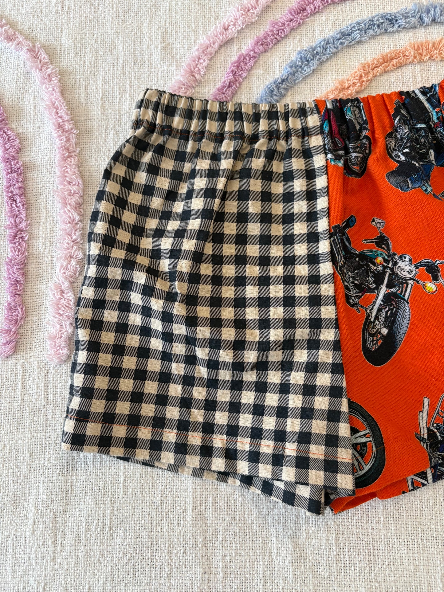 Motorbike Mismatch Shorts - Size 3