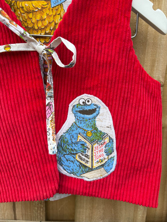 Vintage Sesame Street Red Corduroy Vest - Size 4