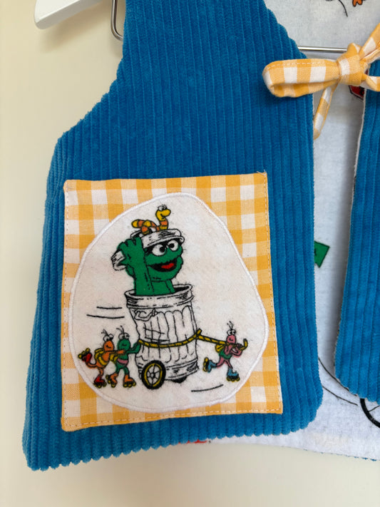 Vintage Sesame Street Blue Corduroy Vest - Size 1