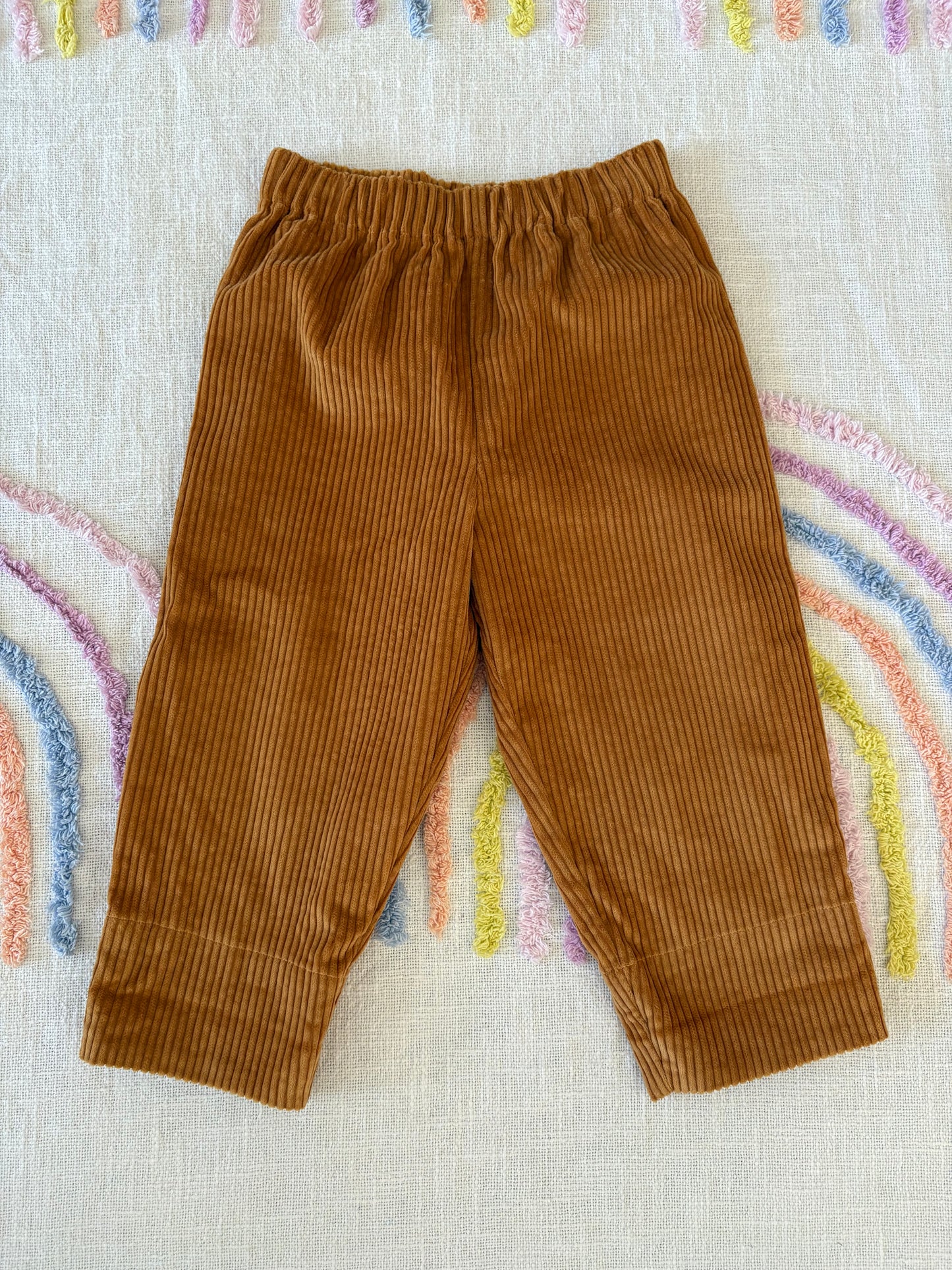 Mustard Corduroy with Floral Cuff - Size 3
