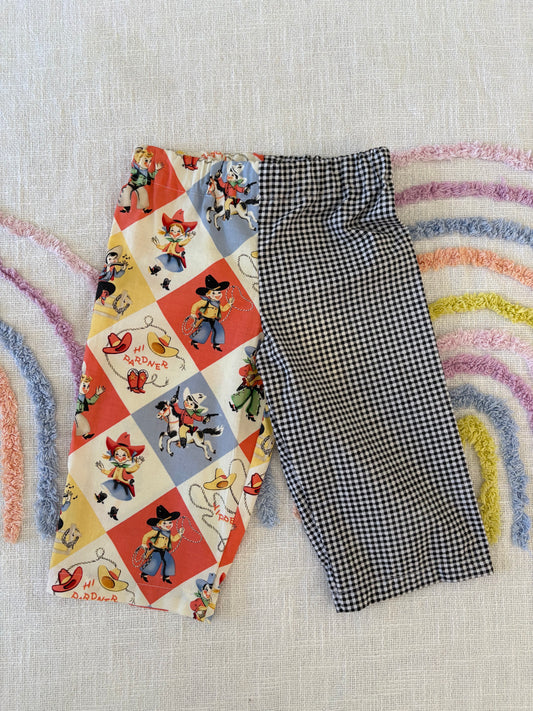 Yeehaw Cowboy and Checked Pants - Size 0