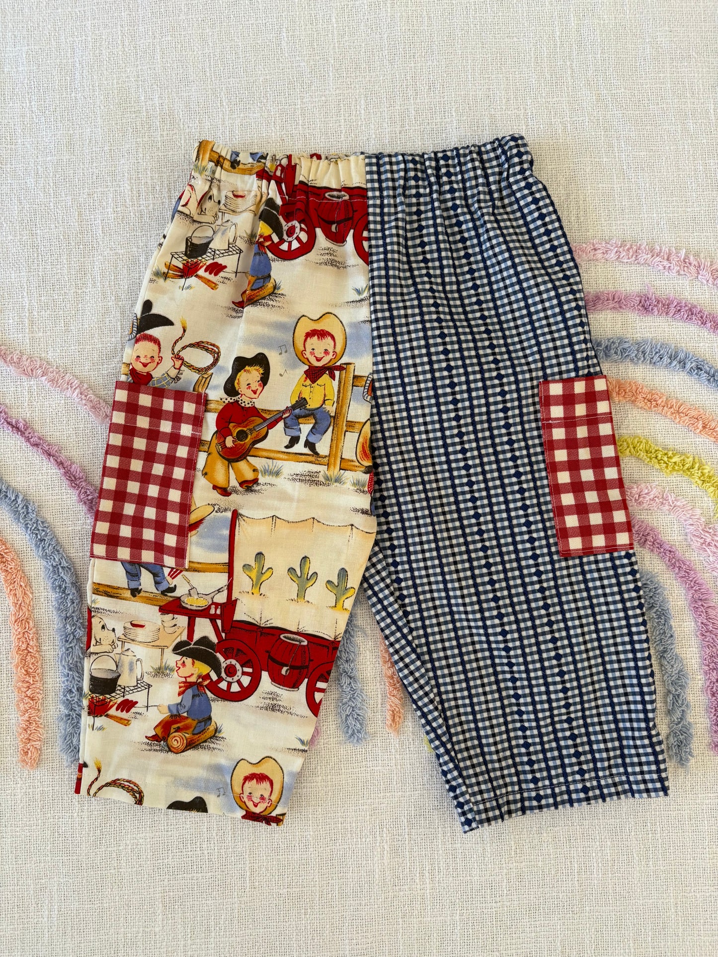 Western Play Pants with Side Pockets - Size 1