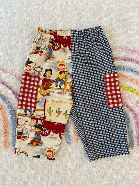 Western Play Pants with Side Pockets - Size 1