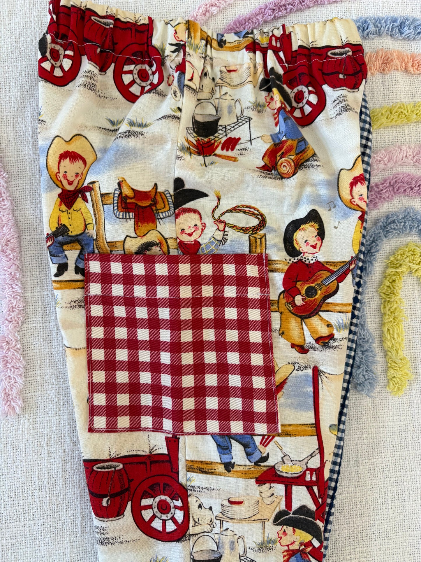 Western Play Pants with Side Pockets - Size 1