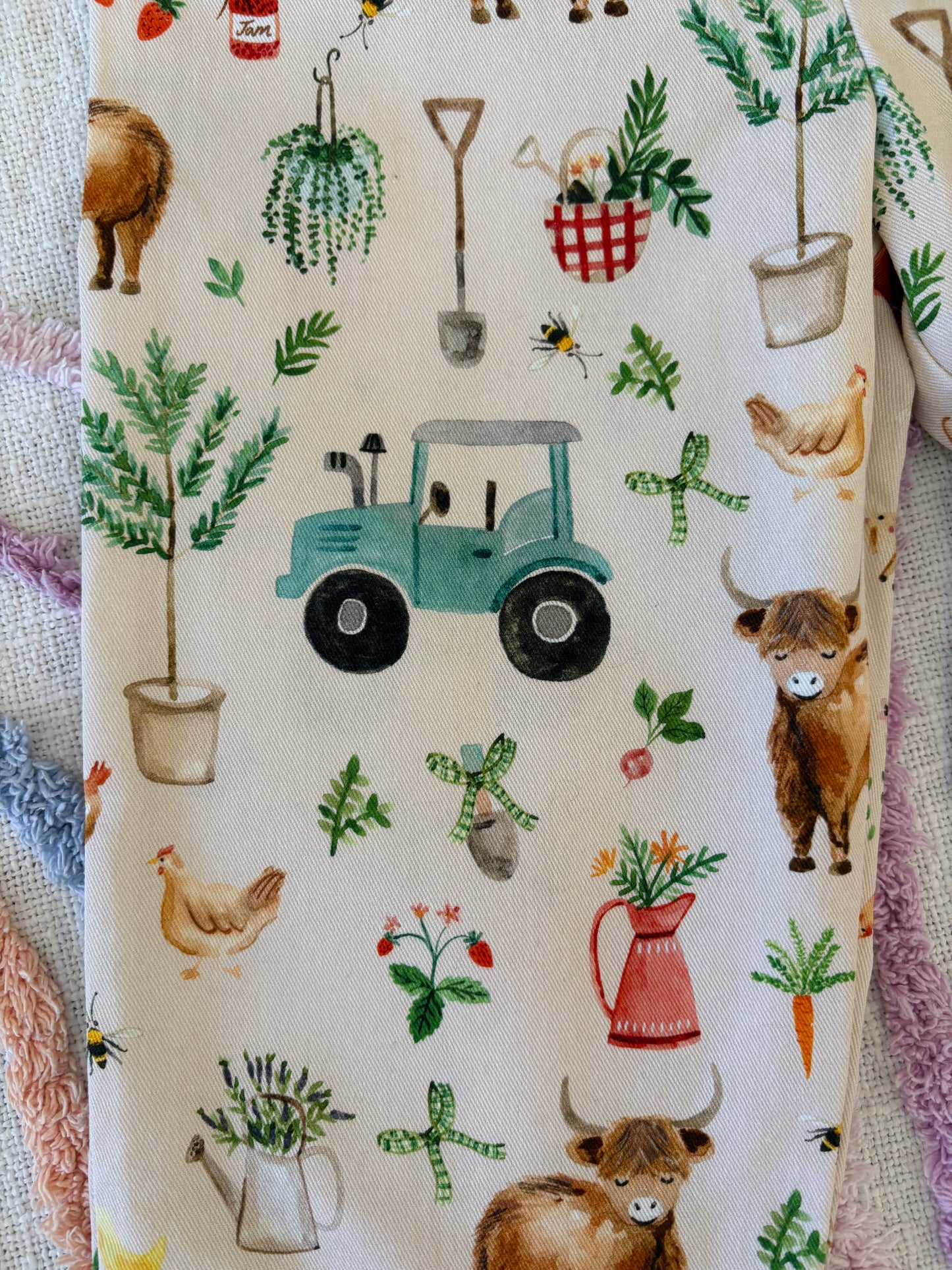 Farmyard Print Pants - size 2