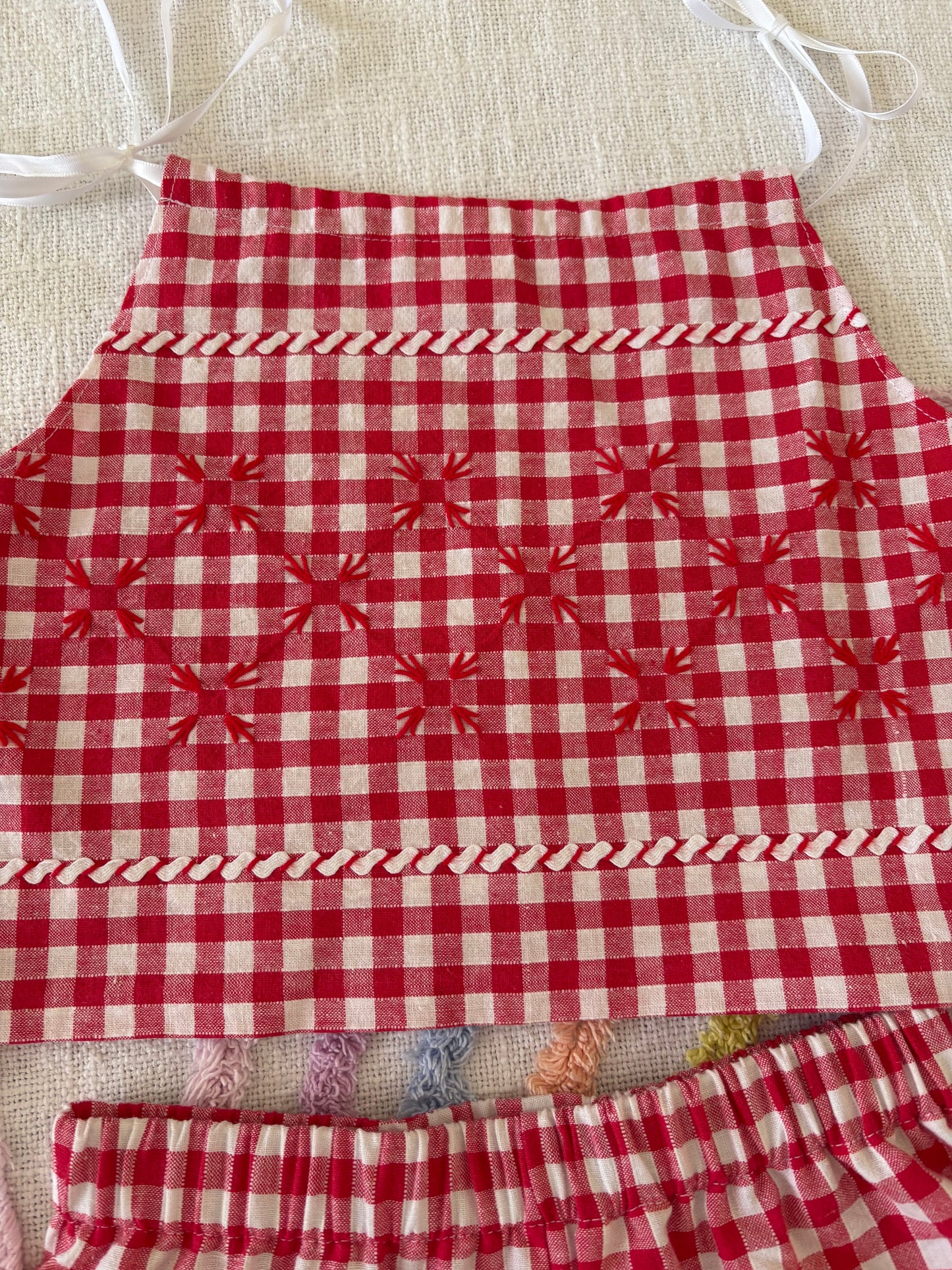 Red Gingham Matching set - Size 2