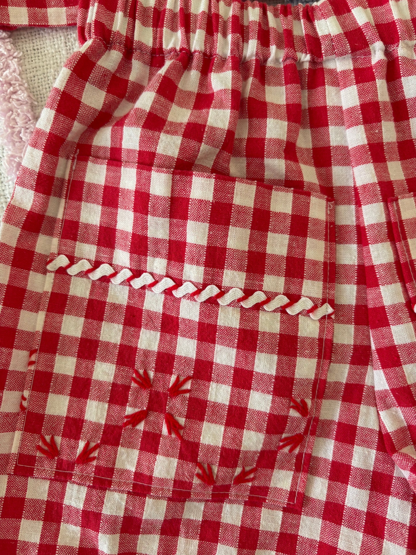 Red Gingham Matching set - Size 2