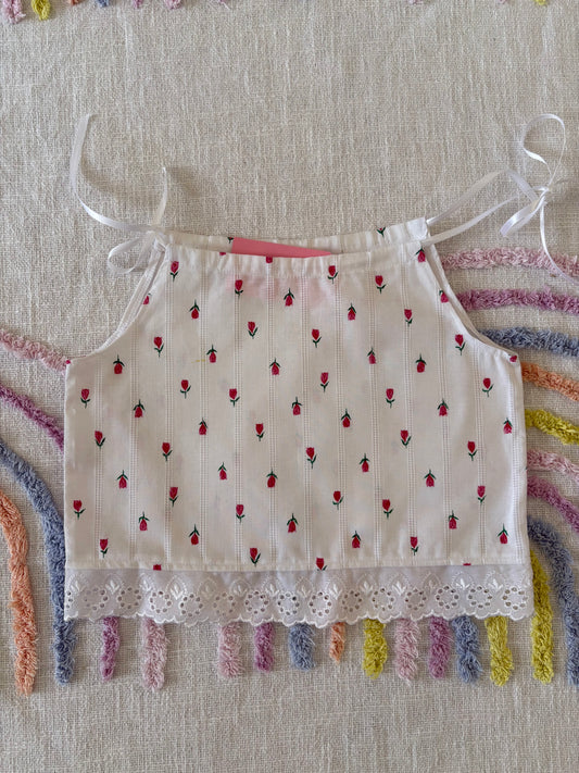 Sweet Floral Picnic Top - Size 5