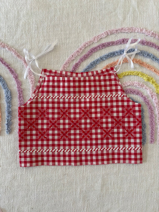 Red Gingham Picnic Top - Size 5