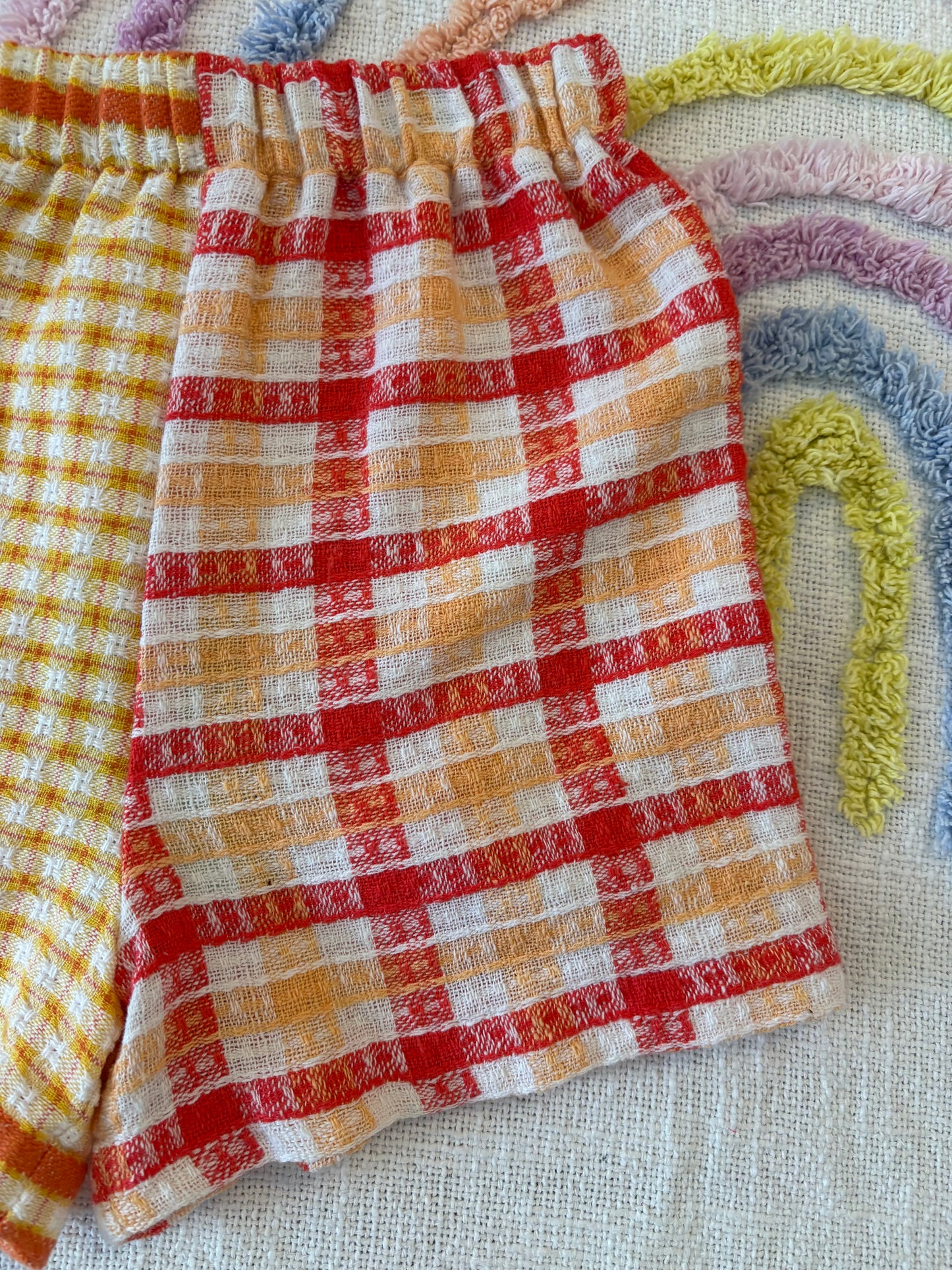 Retro Teatowel Shorts - Size 2