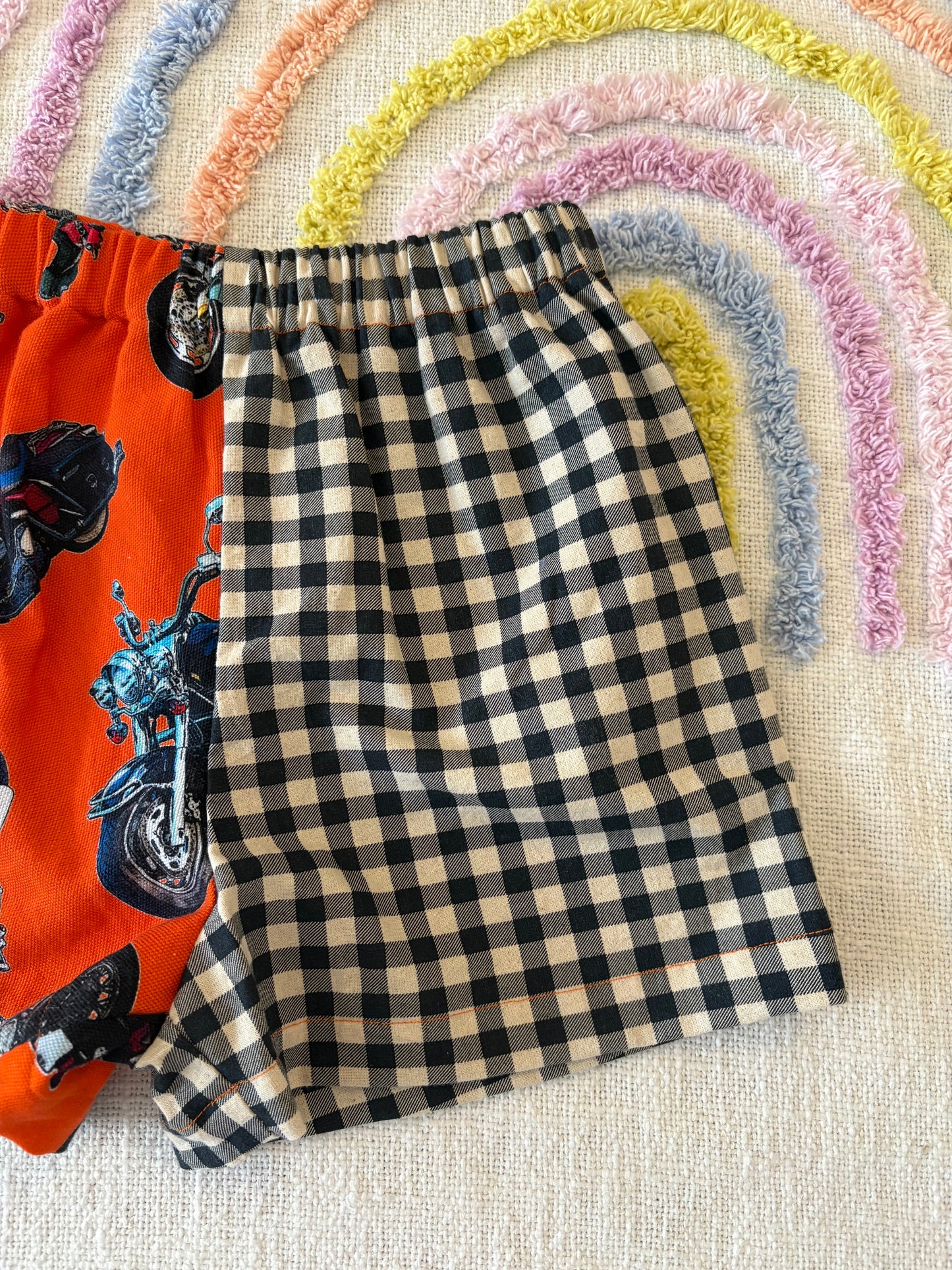 Motorbike Mismatch Shorts - Size 3