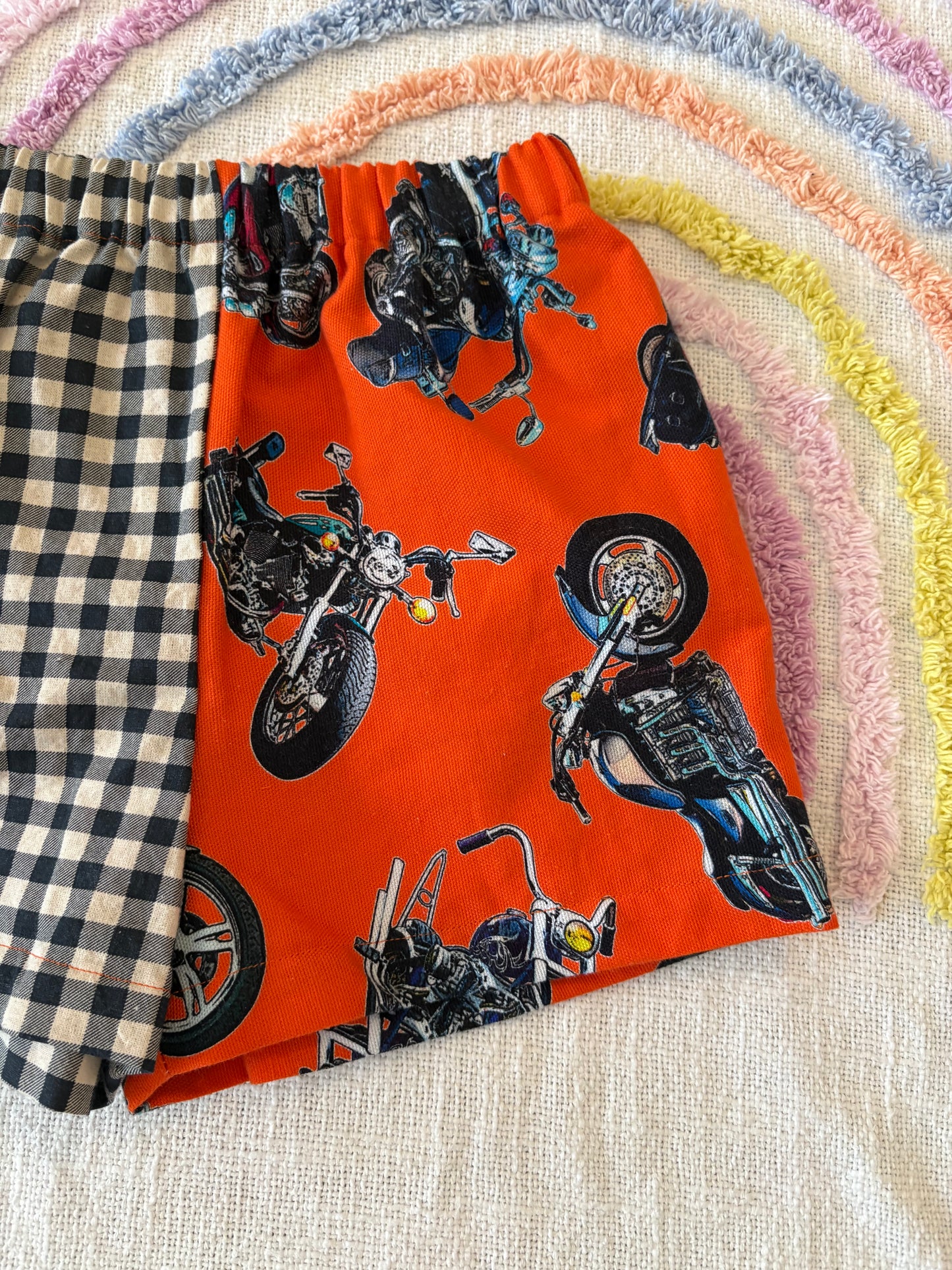 Motorbike Mismatch Shorts - Size 3