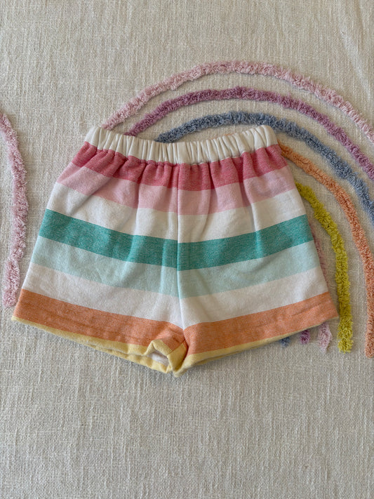 Striped Towel Shorts - Size 2