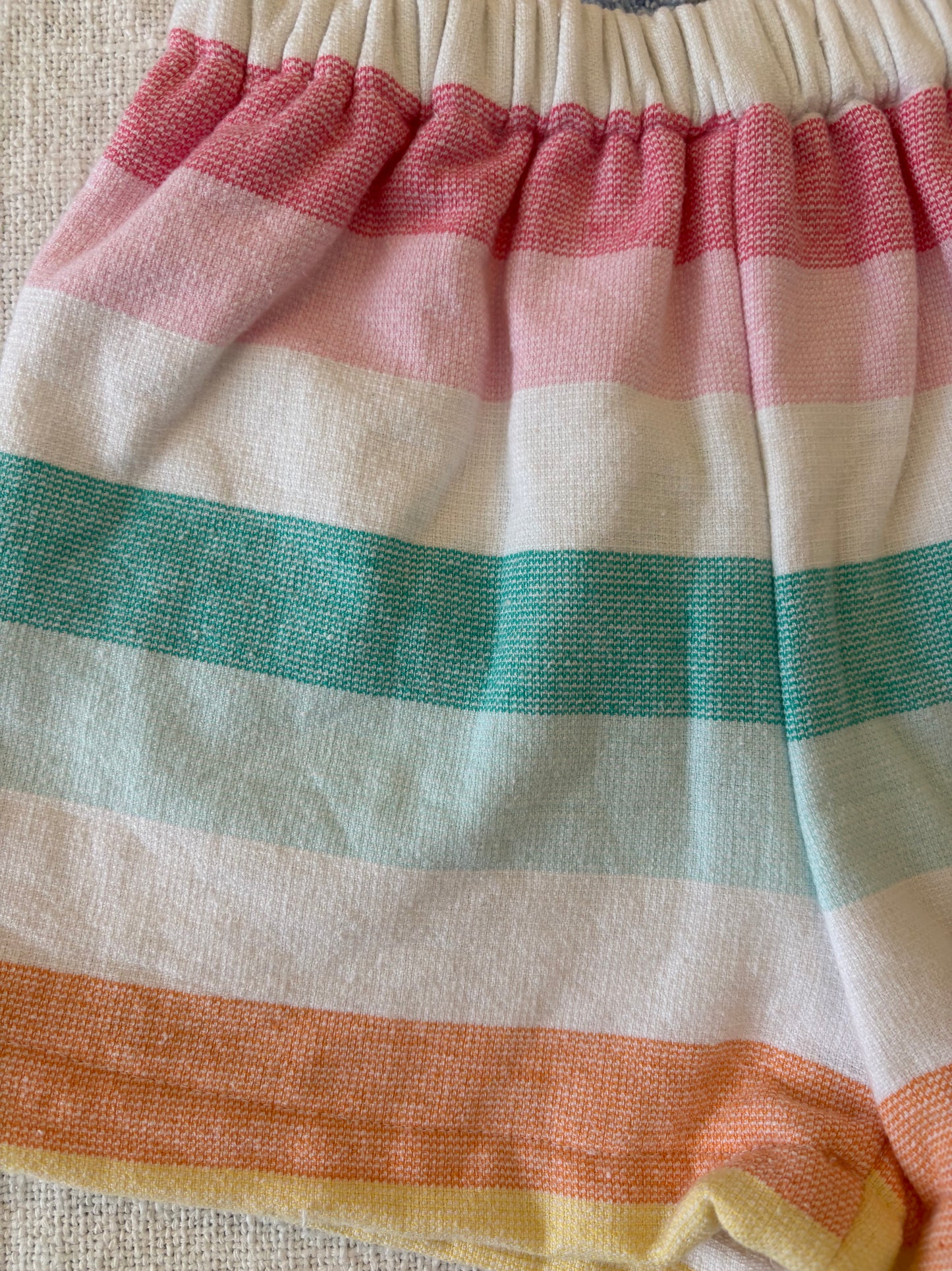 Striped Towel Shorts - Size 2