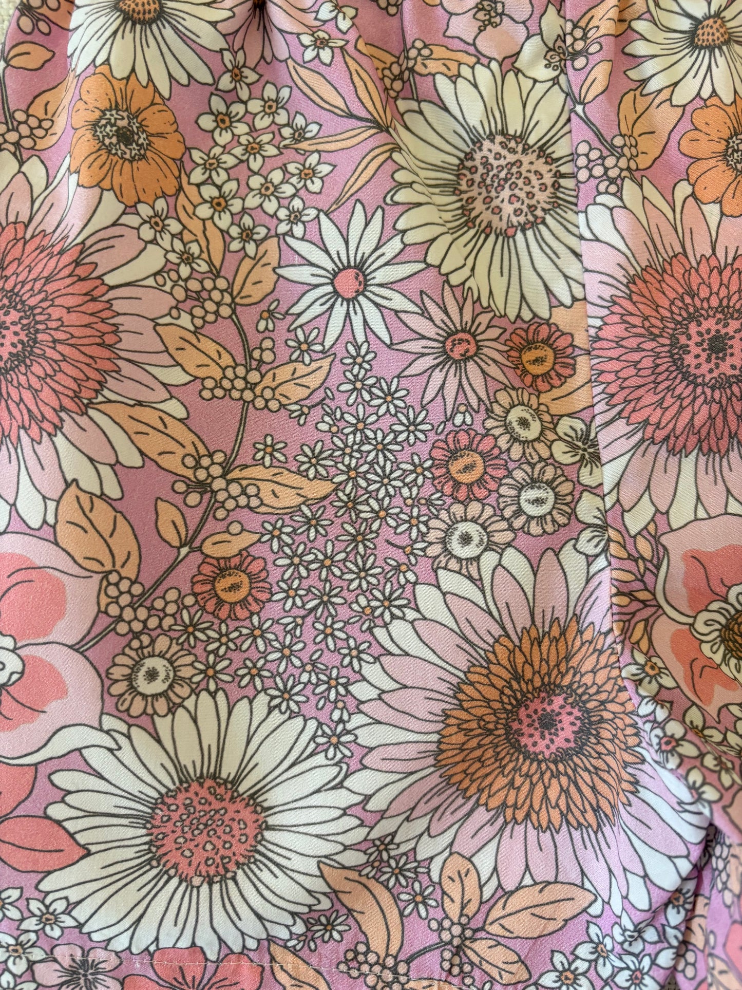 Pink Floral Shorts - Size 4