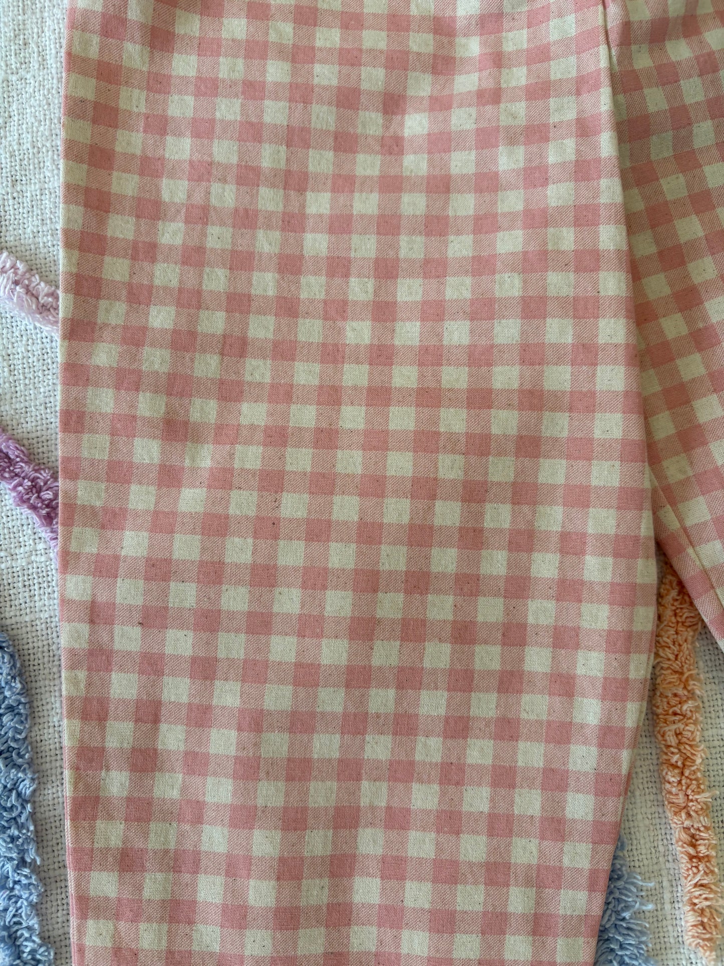 Organic Cotton Pink Gingham Pants - Size 3
